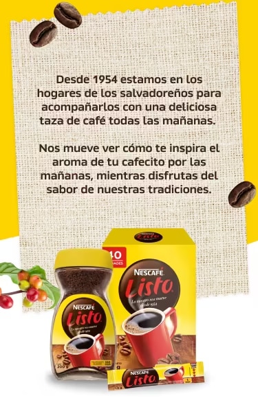 Infografía con la historia de NESCAFÉ® listo